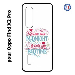 Coque pour Oppo Find X2 PRO Kiss me now Midnight is past my Bedtime amour embrasse-moi