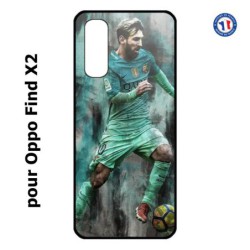 Coque pour Oppo Find X2 Lionel Messi FC Barcelone Foot vert-rouge-jaune
