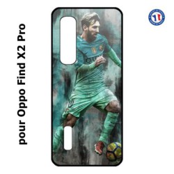 Coque pour Oppo Find X2 PRO Lionel Messi FC Barcelone Foot vert-rouge-jaune