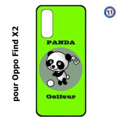 Coque pour Oppo Find X2 Panda golfeur - sport golf - panda mignon