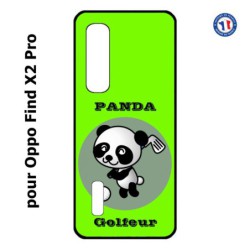 Coque pour Oppo Find X2 PRO Panda golfeur - sport golf - panda mignon