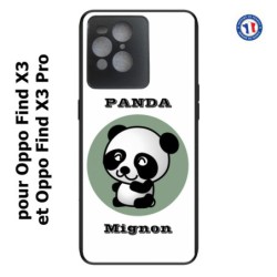 Coque pour Oppo Find X3 et Find X3 Pro Panda tout mignon