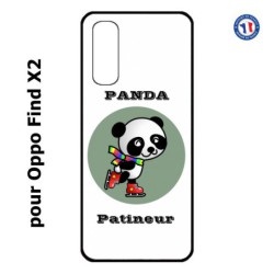 Coque pour Oppo Find X2 Panda patineur patineuse - sport patinage