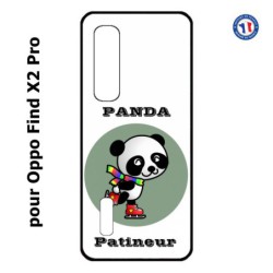 Coque pour Oppo Find X2 PRO Panda patineur patineuse - sport patinage