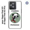 Coque pour Oppo Find X3 et Find X3 Pro Panda patineur patineuse - sport patinage
