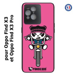 Coque pour Oppo Find X3 et Find X3 Pro PANDA BOO© Moto Biker - coque humour