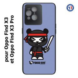 Coque pour Oppo Find X3 et Find X3 Pro PANDA BOO© Ninja Boo noir - coque humour