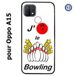 Coque pour Oppo A15 J'aime le Bowling