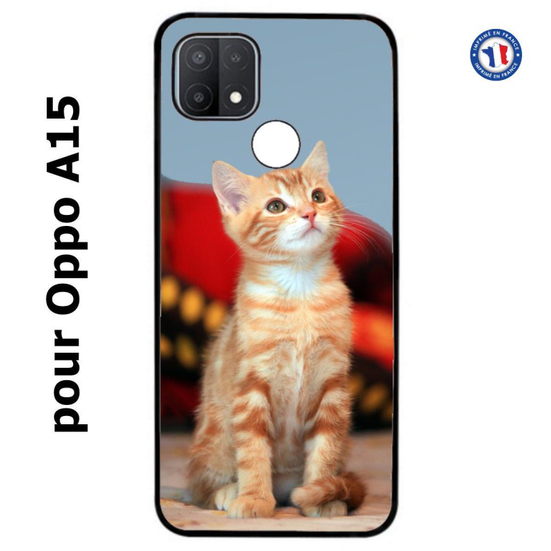 Coque pour Oppo A15 Adorable chat - chat robe cannelle