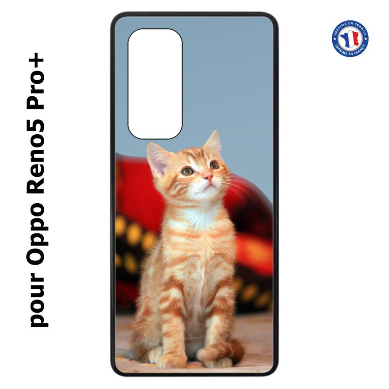 Coque pour Oppo Reno5 Pro+ Adorable chat - chat robe cannelle