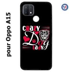 Coque pour Oppo A15 Crazy Dog Lady - Chien