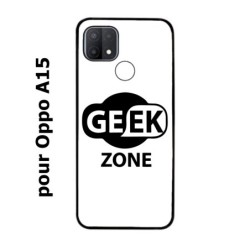 Coque pour Oppo A15 Logo Geek Zone noir & blanc
