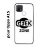 Coque pour Oppo A15 Logo Geek Zone noir & blanc