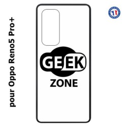 Coque pour Oppo Reno5 Pro+ Logo Geek Zone noir & blanc