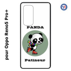 Coque pour Oppo Reno5 Pro+ Panda patineur patineuse - sport patinage