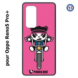 Coque pour Oppo Reno5 Pro+ PANDA BOO© Moto Biker - coque humour