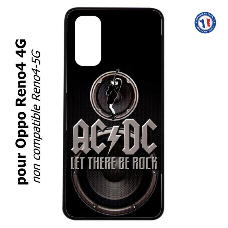 Coque pour Oppo Reno4 4G groupe rock AC/DC musique rock ACDC