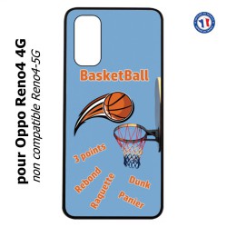 Coque pour Oppo Reno4 4G fan Basket