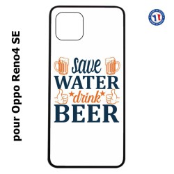 Coque pour Oppo Reno4 SE Save Water Drink Beer Humour Bière