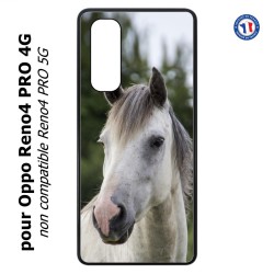Coque pour Oppo Reno4 PRO 4G Coque cheval blanc - tête de cheval