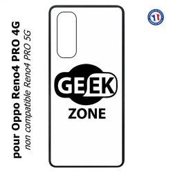 Coque pour Oppo Reno4 PRO 4G Logo Geek Zone noir & blanc