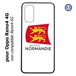 Coque pour Oppo Reno4 4G Logo Normandie - Écusson Normandie - 2 léopards