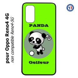 Coque pour Oppo Reno4 4G Panda golfeur - sport golf - panda mignon