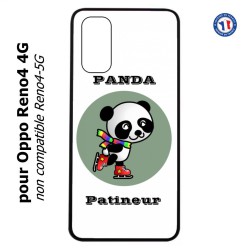 Coque pour Oppo Reno4 4G Panda patineur patineuse - sport patinage