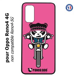 Coque pour Oppo Reno4 4G PANDA BOO© Moto Biker - coque humour
