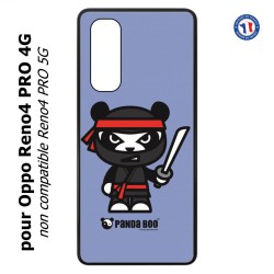 Coque pour Oppo Reno4 PRO 4G PANDA BOO© Ninja Boo noir - coque humour