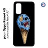 Coque pour Oppo Reno4 4G Ice Skull - Crâne Glace - Cône Crâne - skull art