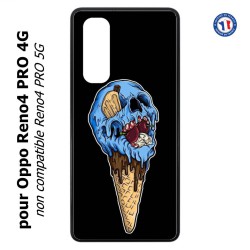 Coque pour Oppo Reno4 PRO 4G Ice Skull - Crâne Glace - Cône Crâne - skull art