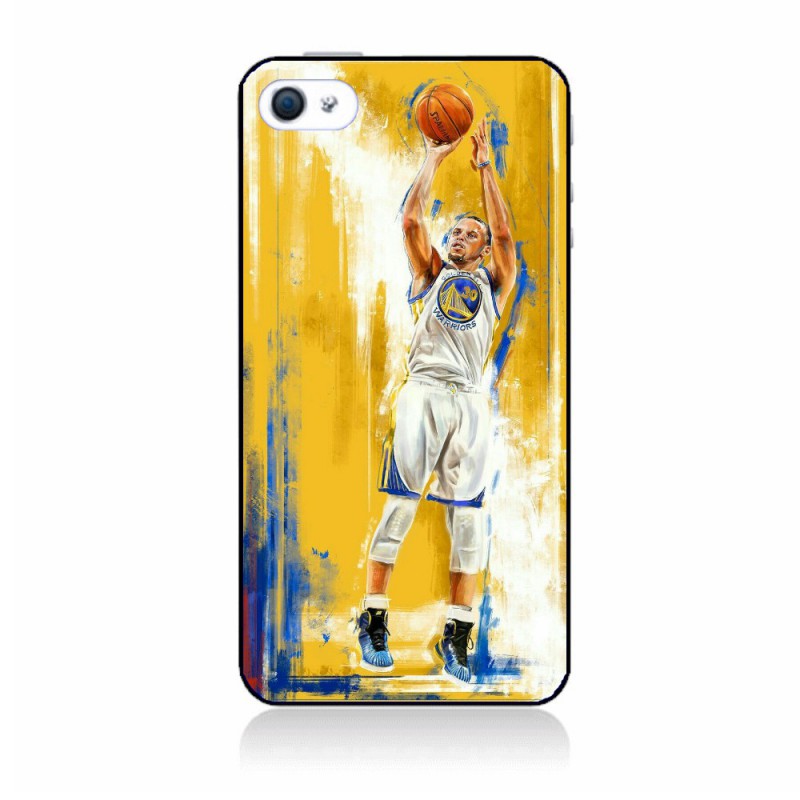 Coque noire pour IPHONE 4/4S Stephen Curry Golden State Warriors Shoot Basket