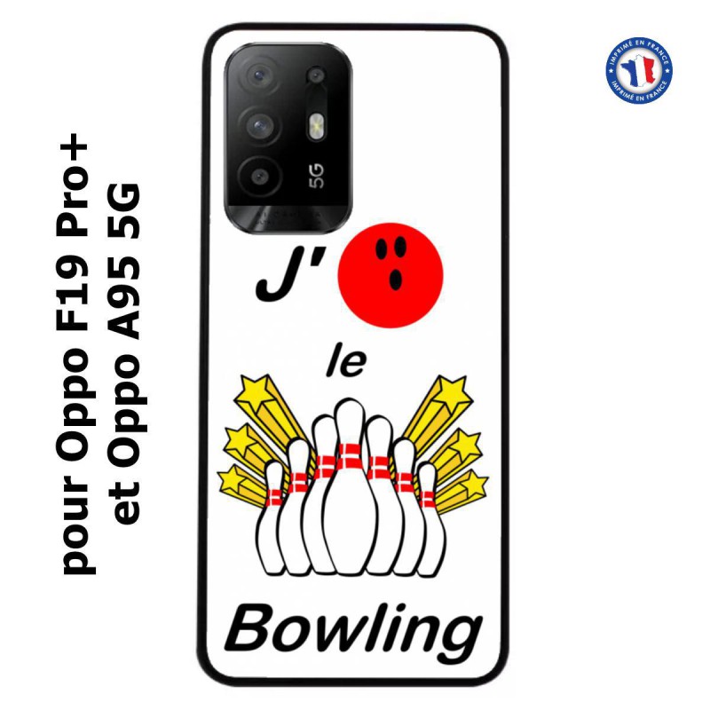 Coque pour Oppo F19 Pro+ J'aime le Bowling