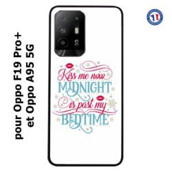 Coque pour Oppo F19 Pro+ Kiss me now Midnight is past my Bedtime amour embrasse-moi
