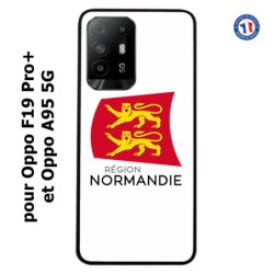Coque pour Oppo F19 Pro+ Logo Normandie - Écusson Normandie - 2 léopards