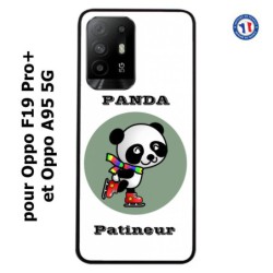 Coque pour Oppo F19 Pro+ Panda patineur patineuse - sport patinage