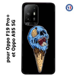 Coque pour Oppo F19 Pro+ Ice Skull - Crâne Glace - Cône Crâne - skull art