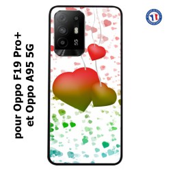 Coque pour Oppo A95 5G fond coeur amour love