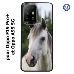 Coque pour Oppo A95 5G Coque cheval blanc - tête de cheval
