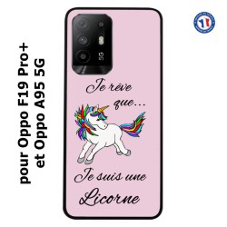 Coque pour Oppo A95 5G Je rêve que je suis une Licorne