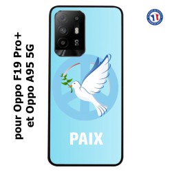 Coque pour Oppo A95 5G blanche Colombe de la Paix