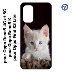 Coque pour Oppo Find X3 Lite Bébé chat tout mignon - chaton yeux bleus