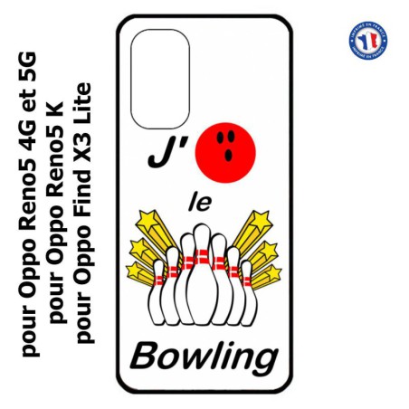 Coque pour Oppo Find X3 Lite J'aime le Bowling