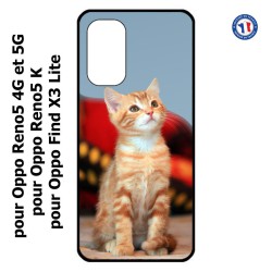 Coque pour Oppo Find X3 Lite Adorable chat - chat robe cannelle
