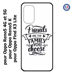 Coque pour Oppo Find X3 Lite Friends are the family you choose - citation amis famille