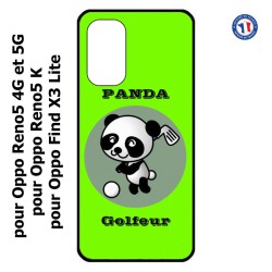 Coque pour Oppo Find X3 Lite Panda golfeur - sport golf - panda mignon