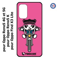 Coque pour Oppo Find X3 Lite PANDA BOO© Moto Biker - coque humour