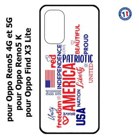Coque pour Oppo Find X3 Lite USA lovers - drapeau USA - patriot