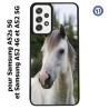 Coque pour Samsung Galaxy A52 4G-5G / A52s 5G Coque cheval blanc - tête de cheval
